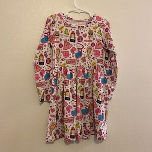 Barbie movie bamboo Long-Sleeve Twirl Dress